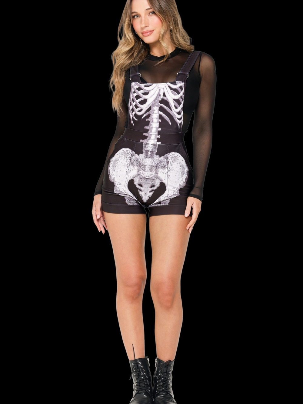 Blackmilk Skeleton Short Overalls